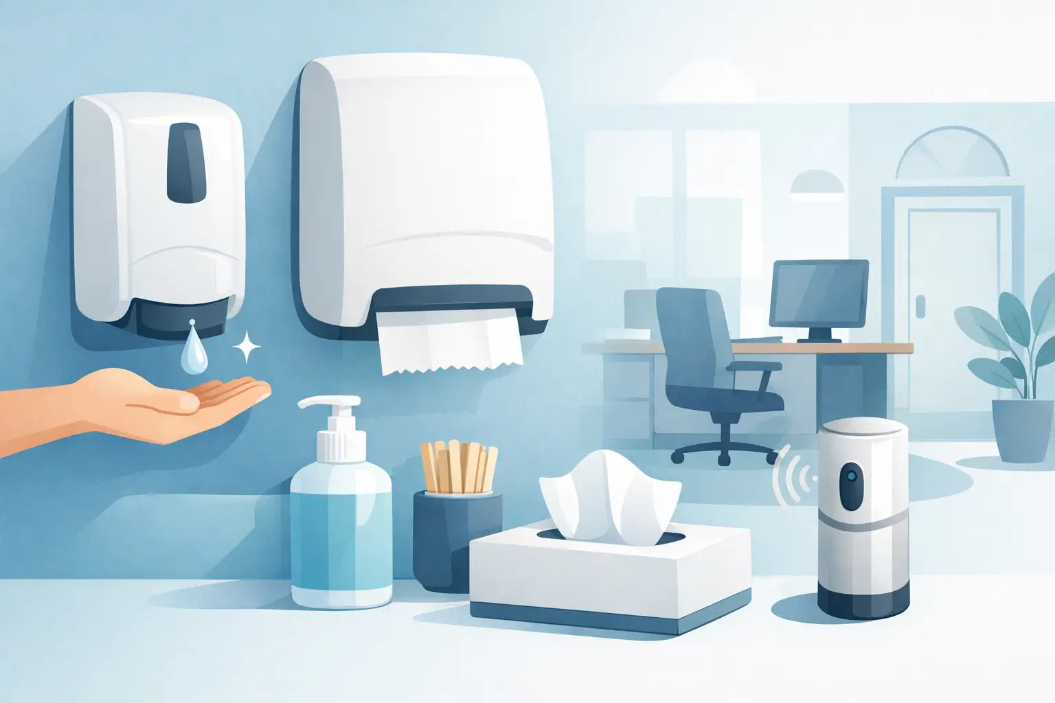 Hygieneprodukter for arbeidsplassen som fungerer