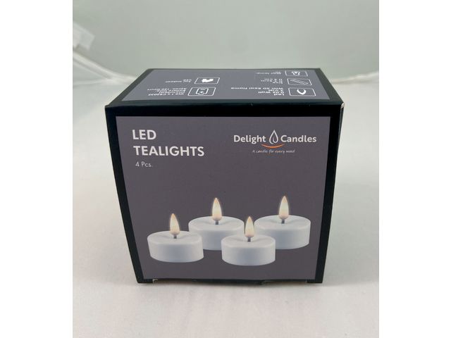 Tealight DELIGHT Led 3.5cm white (4)