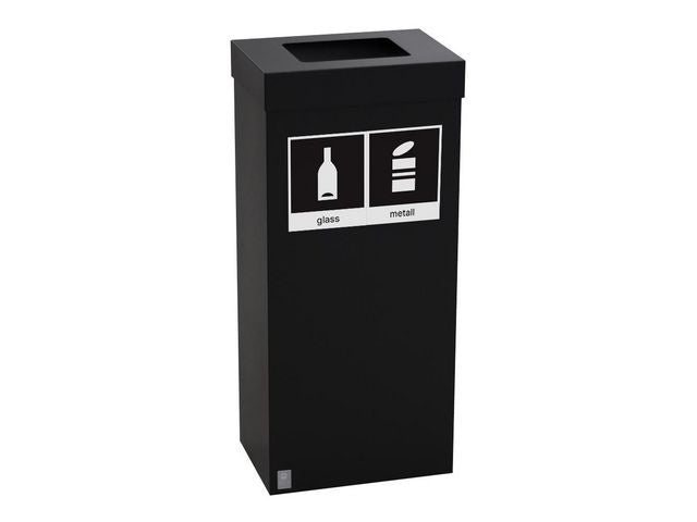 Waste container Femunden 65L Gl/met black