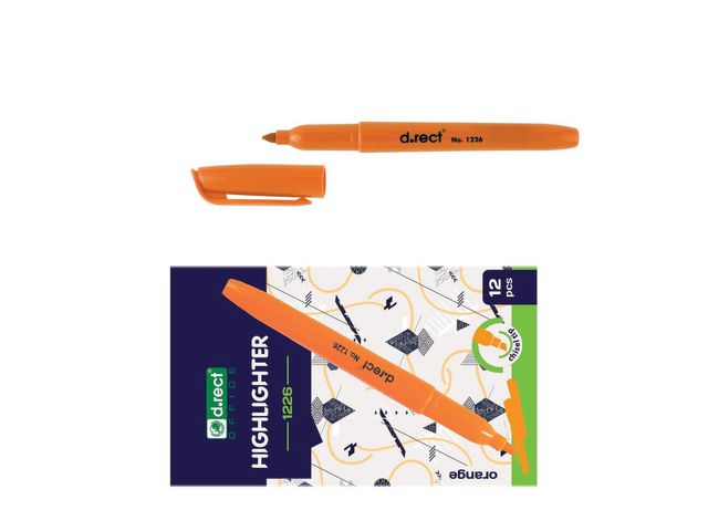 Text marker D.RECT ​​1226 orange