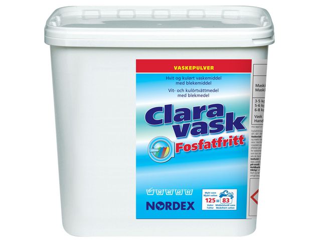 Tøyvask NORDEX Clara m/blekemiddel 5kg