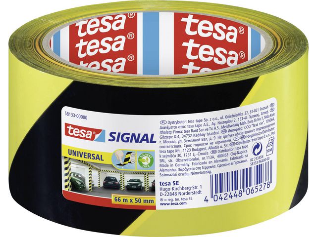 Warning tape TESA 58133 Yellow/Black