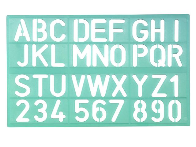 Stencil LINEX font stencil size 30 mm