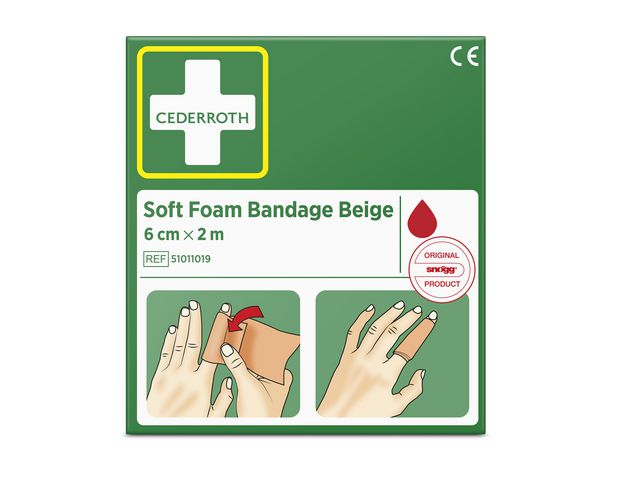 Bandage CEDERROTH Soft Foam 2m beige