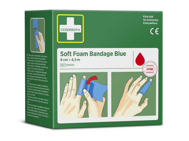 Bandasje CEDERROTH Soft Foam 4,5m blå