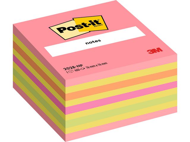 Notatkube POST-IT 76x76 ass farger