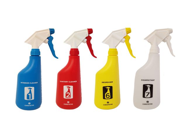 Spray bottle Sanitary red