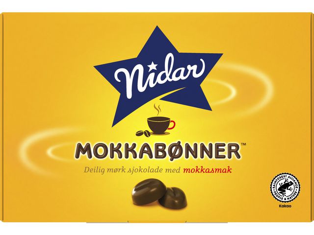 Sjokolade NIDAR Mokkabønner 110g