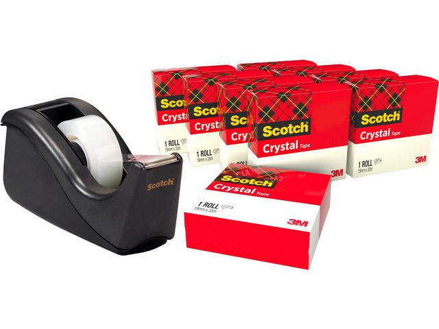 Dispenserpakke SCOTCH C60 Krystall (10)