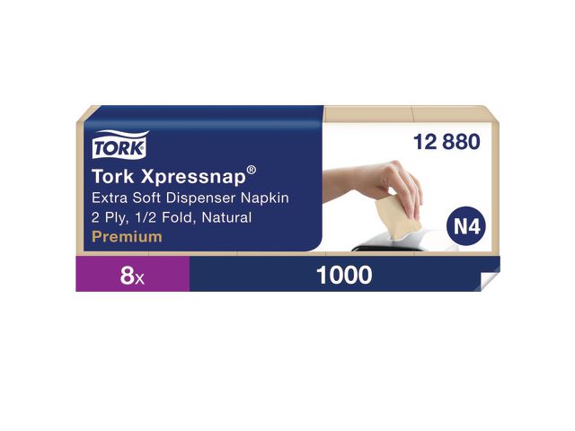 Dispenserserviett TORK natur N4 (1000)