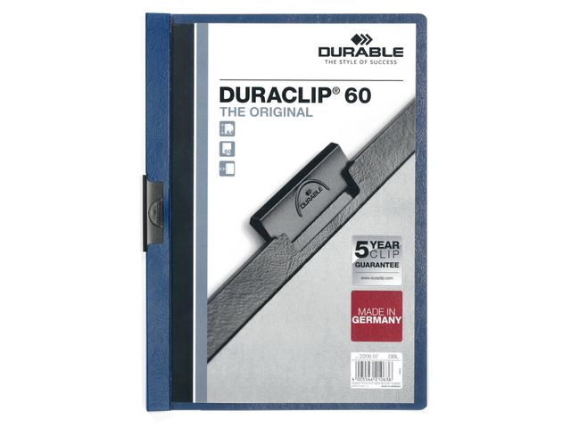 Clip folder DURACLIP 60 sheets blue