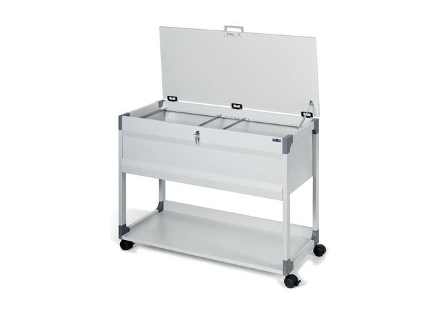 Hanging file trolley DURABLE lockable white