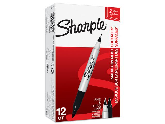 Merkepenn SHARPIE twin tip (12)