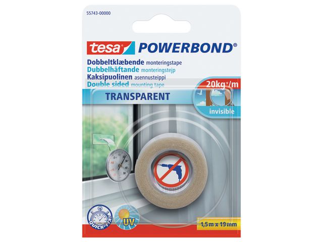 Tape TESA double-sided transparent 1.5m