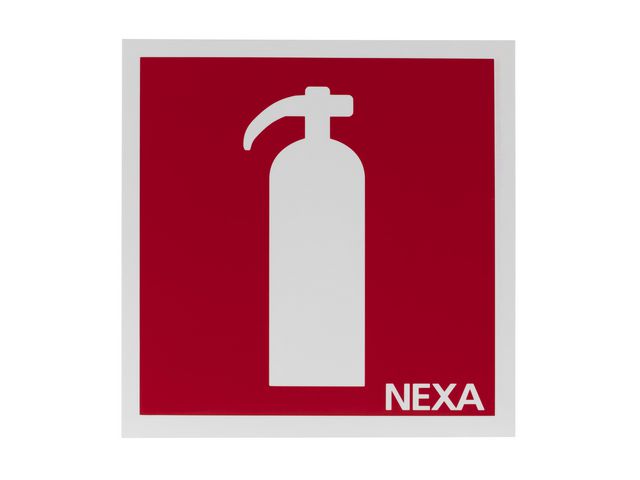 Sign NEXA Fire extinguisher 20x20cm red