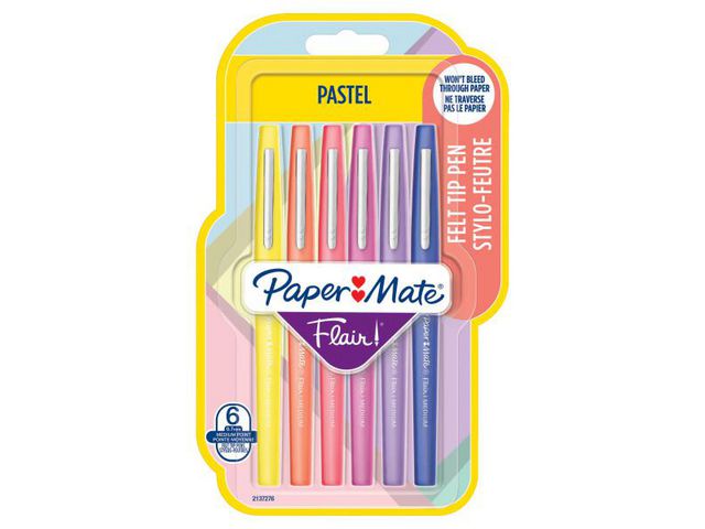 Fiberpenn PAPERMATE ass pastell farg (6)