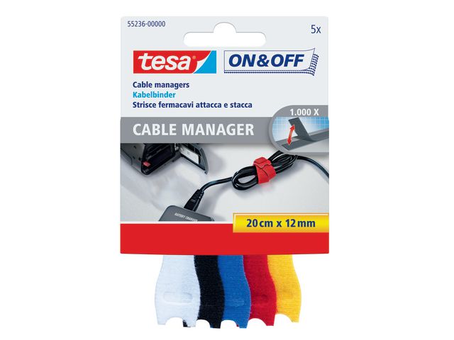 Borrelåstape TESA cable managers (5)