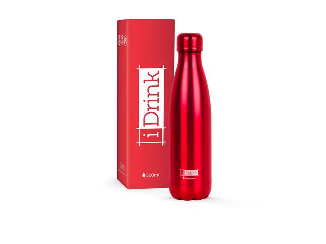 Thermal bottle IDRINK 500ml metallic red