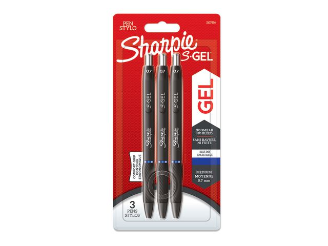 Gel rollers SHARPIE S-gel 0.7 blue (3)