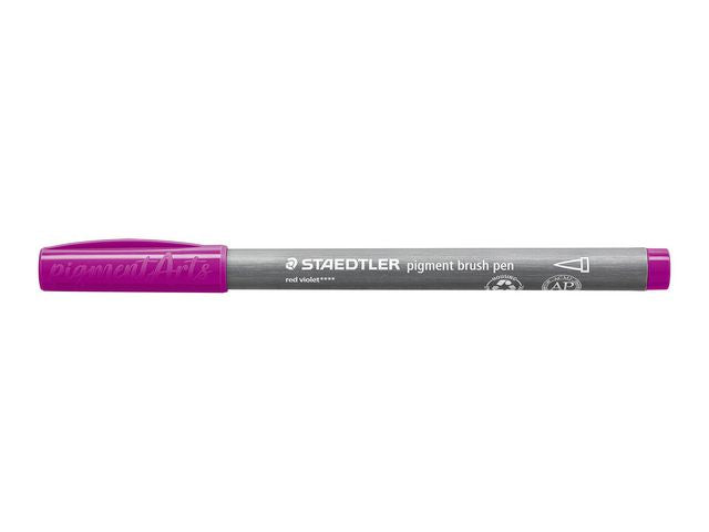 Fiberpenn STAEDTLER brush rødlilla