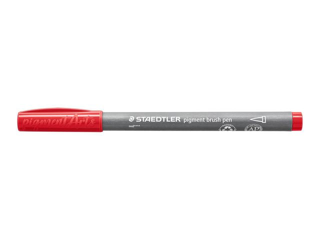 Fiberpenn STAEDTLER brush rød