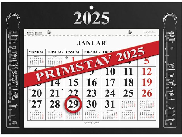 Magnetkalender GRIEG 2025 Primstav sort