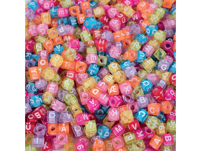 Beads PLAYBOX letter/number trans (1000)