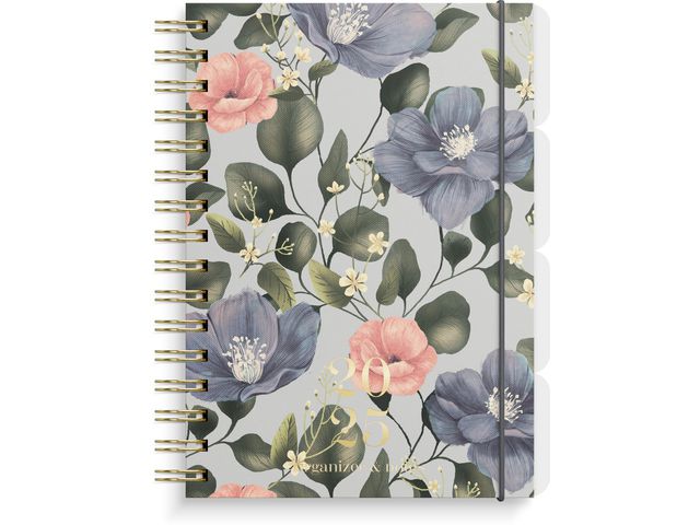 Organizer og Notes GRIEG A5 2025 blomst