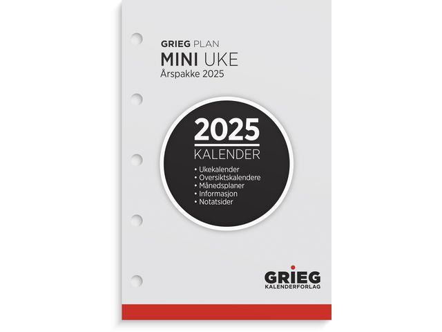 Årspakke GRIEG Mini 2025 uke