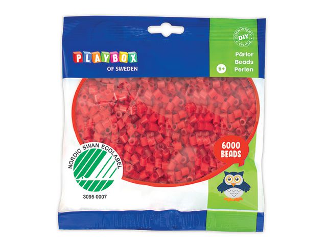 Beads PLAYBOX red (6,000)