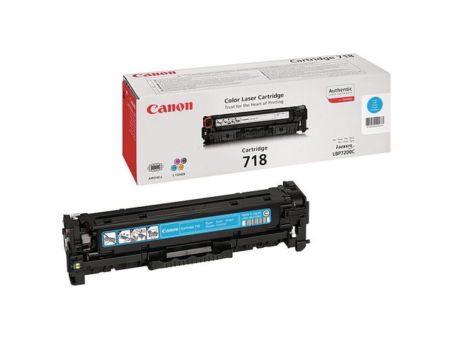 Toner CANON 718C 2.9K blå