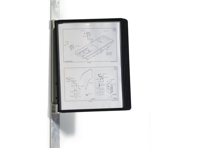 Wall rack VARIO Magnet 5 pockets black