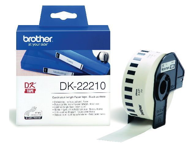 Etikett BROTHER DK-22210 29mmx30,48m hvi