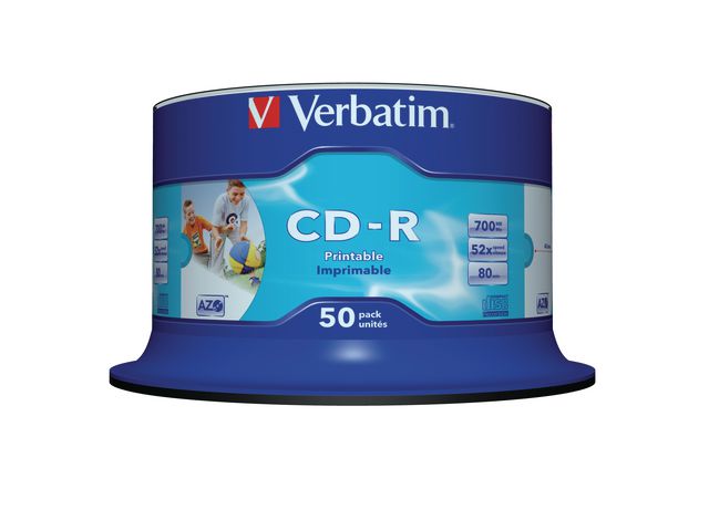 CD-R VERBATIM 700MB 52X Spindel (50)