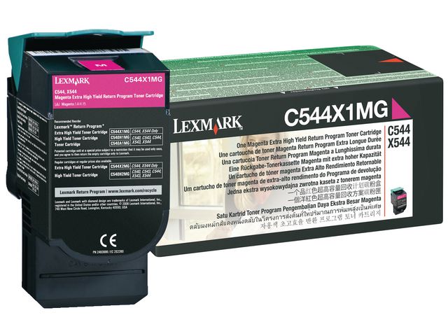 Toner LEXMARK C544X1MG 4K rød