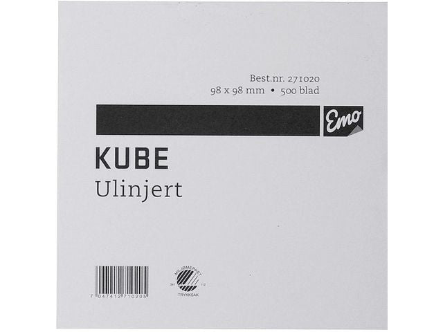 Kube EMO 98x98mm limt 500 blad ulinjert