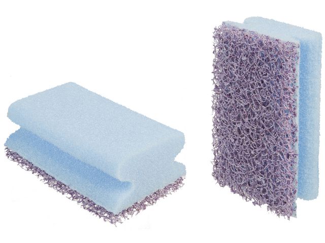 Scouring pad Purple/blue w/grip 70x130mm (6)