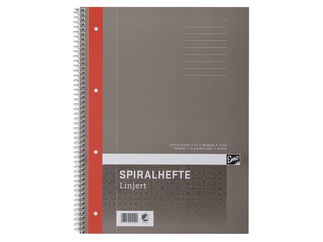 Spiral notebook EMO A4 70g 80 leaf lines