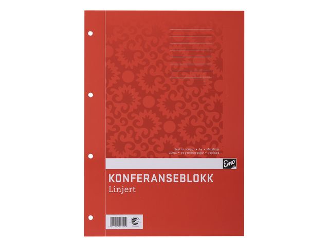 Konferanseblokk EMO A4 70g 100bl linjer