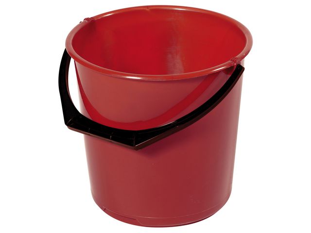 Plastic bucket 10L red