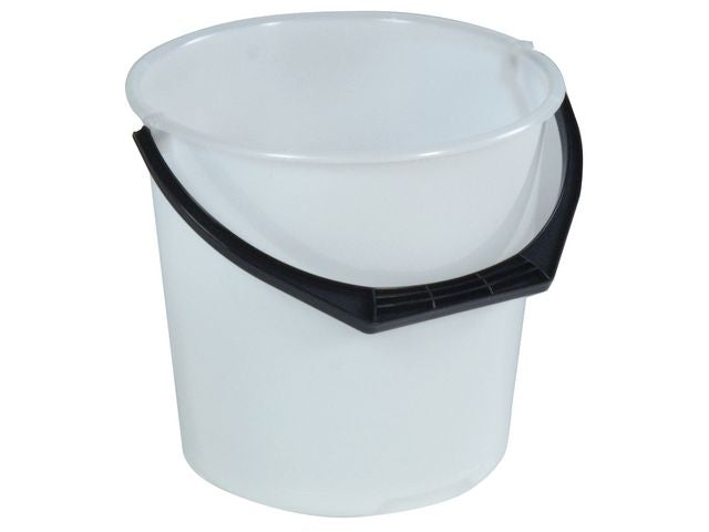 Bucket Plastic bucket 10L natural white