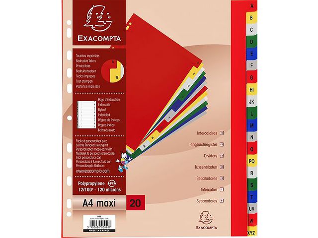 Register EXACOMPTA A4+ AZ 20 split white