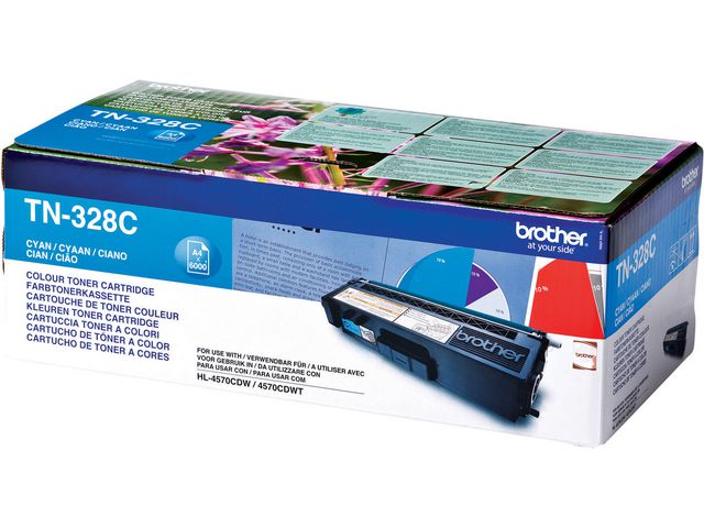 Toner BROTHER TN328C 6K blå