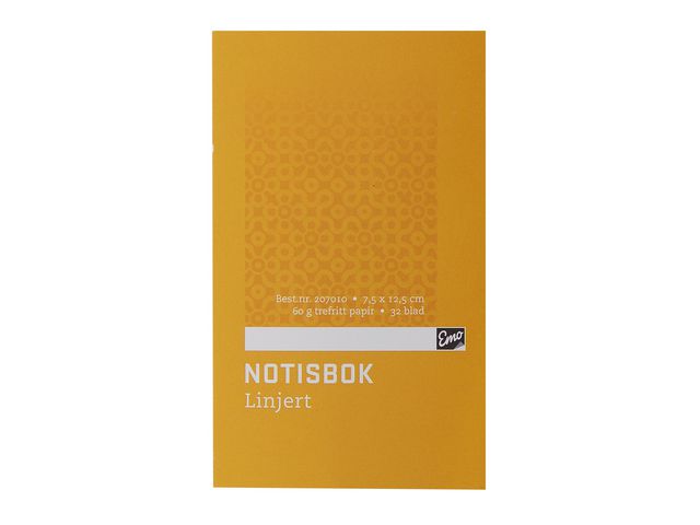 Notebook EMO 7.5x12cm 60g 32 pages lines