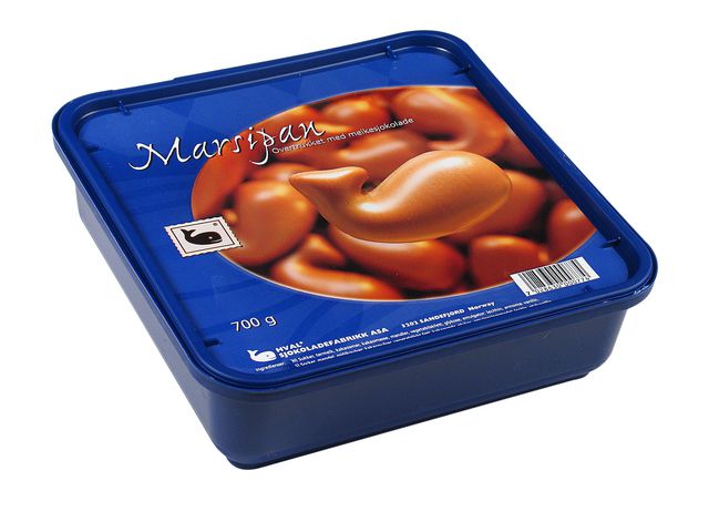 Sjokolade HVAL marsipan m/sjokolade 700g