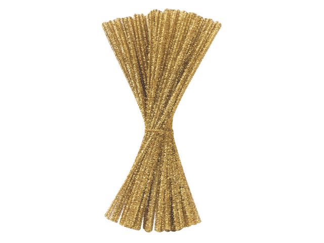 Pipe cleaner gold 30cm (100)