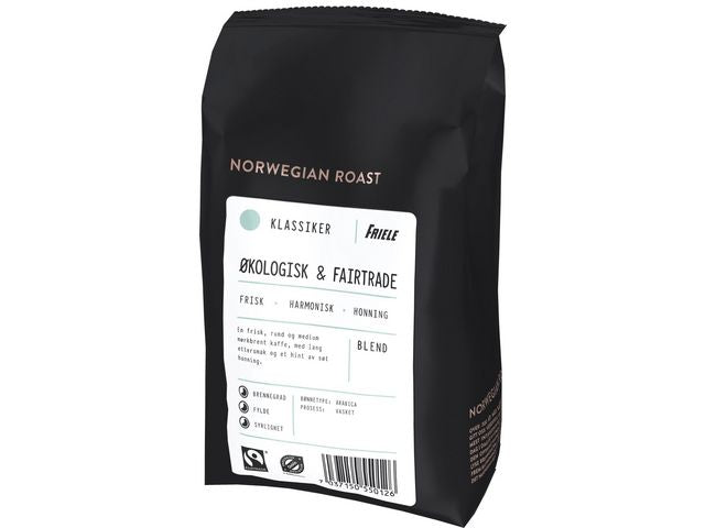 Kaffe FRIELE Øko&Fairt hel bønn 500g