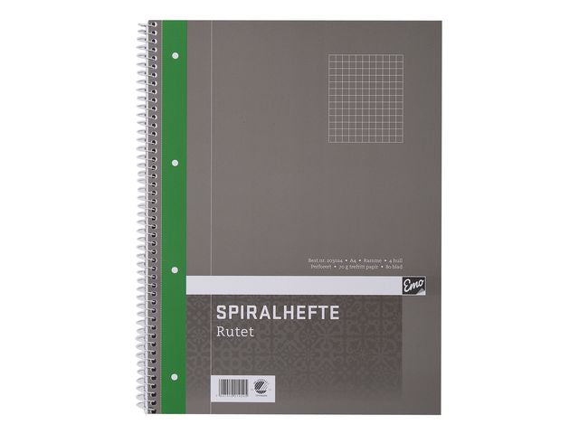 Spiral notebook EMO A4 70g 80 sheets grid