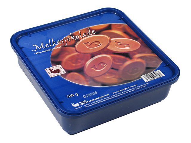 Sjokolade HVAL melkesjokolade 700g