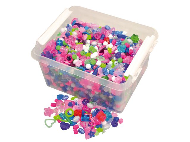 Plastic beads economy ass color and size (3000)